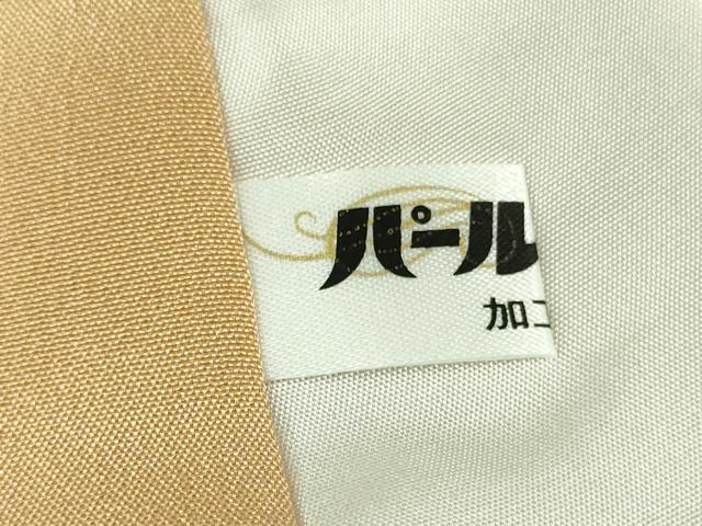 平和屋着物●極上 色無地 お召地 桜地紋 洗柿色 逸品 未使用 DZAB1151kh5