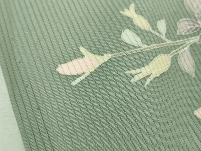平和屋着物*極上 夏物 訪問着 友禅 作家物 童子 草花文 暈し染め 薄青色地 逸品 DZAB1310kh5