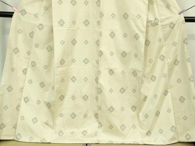 平和屋本店■極上 本場大島紬 白大島 9マルキ 菱文 逸品 DZAB1323kh5