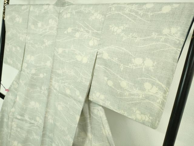 平和屋本店■極上 本場結城紬 重要無形文化財 100亀甲 草花文 証紙付き 逸品 未使用 DZAB1352kh5