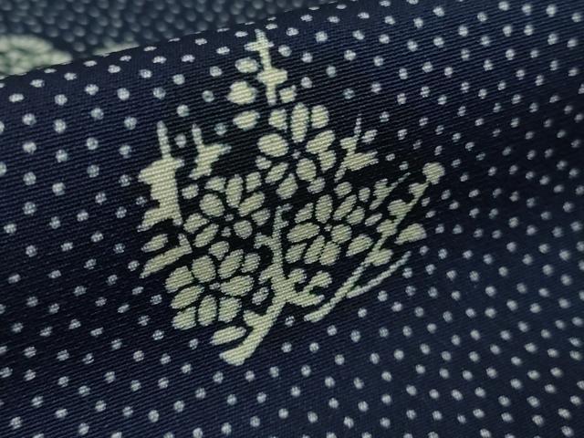 平和屋本店■極上 浦野理一 型染 小紋 草花文 逸品 DZAB1378kh5