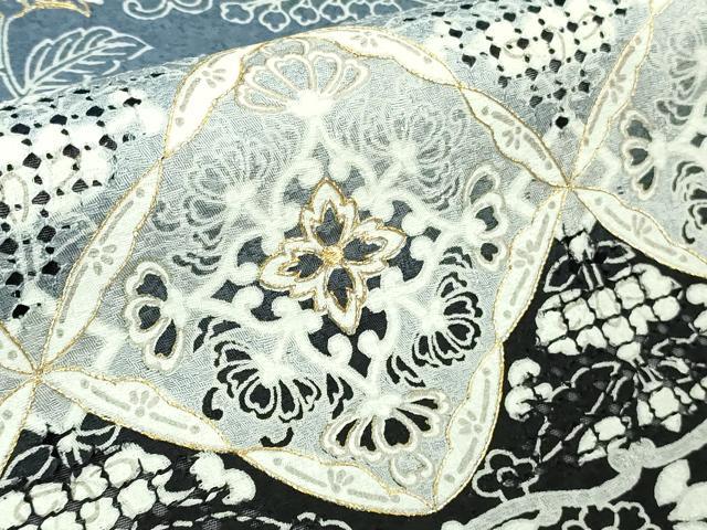 平和屋本店■極上 中国三大刺繍 スワトウ刺繍 汕頭刺繍 訪問着 正倉院更紗花文 暈し染め 金糸 まるやま扱い 逸品 DZAB1403kh5