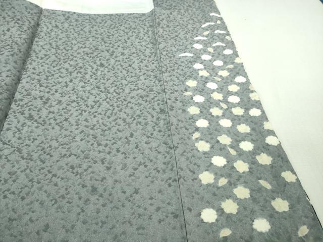 平和屋本店■極上 中国三大刺繍 相良刺繍 訪問着 襲絞り 暈し染め 金糸 銀通し地 逸品 未使用 DZAB1411kh5