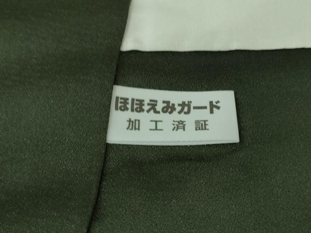 平和屋着物●極上 児島廣和 アトリエ 聖jin苑 小紋 笹竹間道 鬼しぼ縮緬 逸品 未使用 DZAB1414kh5