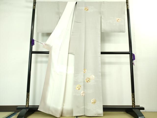 平和屋本店■極上 訪問着 駒刺繍 立波雪輪花文 潤色地 金彩 逸品 DZAB1424kh5