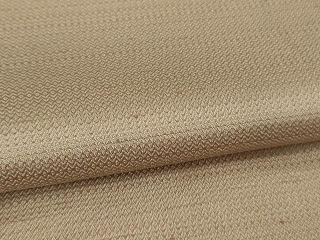 平和屋本店■極上 京都染織メーカー・貴久樹謹製 野蚕糸 ナチュラルタッサー 紬 赤白橡色 逸品 DZAB1438kh5
