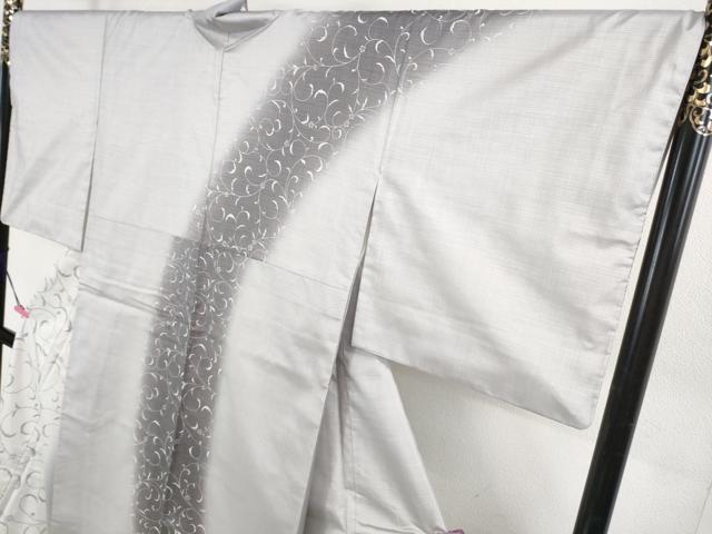 平和屋着物●極上 本場染大島紬 訪問着 花唐草文 逸品 DZAB1448kh5