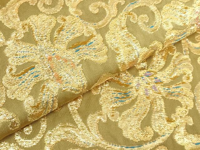 平和屋本店■最高級 龍村平蔵製 太鼓柄 本袋帯 国宝花篭文 金糸 逸品 DZAB1457kh5