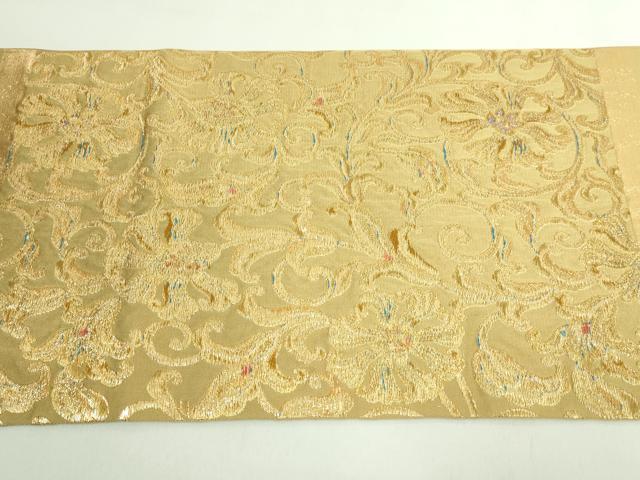 平和屋本店■最高級 龍村平蔵製 太鼓柄 本袋帯 国宝花篭文 金糸 逸品 DZAB1457kh5
