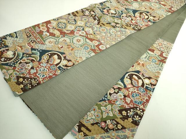 平和屋本店■最高級 中国三大刺繍 相良刺繍 総刺繍 袋帯 吉祥花蝶文 金糸 逸品 DZAB1466kh5