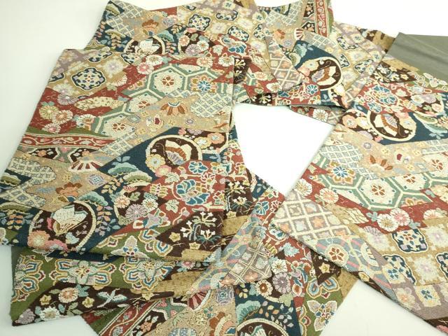 平和屋本店■最高級 中国三大刺繍 相良刺繍 総刺繍 袋帯 吉祥花蝶文 金糸 逸品 DZAB1466kh5