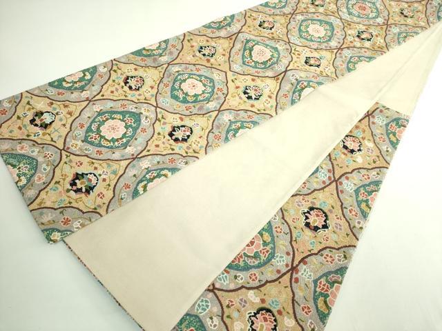 平和屋本店■最高級 中国三大刺繍 相良刺繍 総刺繍 袋帯 200万粒 総詰め 花唐草 逸品 DZAB1467kh5