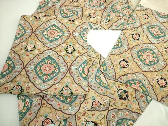 平和屋本店■最高級 中国三大刺繍 相良刺繍 総刺繍 袋帯 200万粒 総詰め 花唐草 逸品 DZAB1467kh5