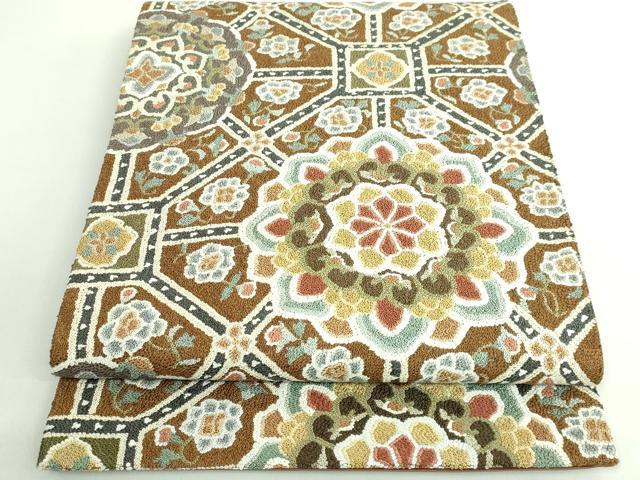 平和屋本店●最高級 中国三大刺繍 相良刺繍 総刺繍 袋帯 200万粒 総詰め 正倉院花文 逸品 DZAB1468kh5