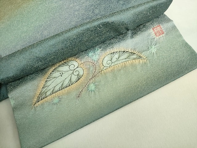 平和屋着物●極上 久保田一竹 幻の辻が花 つけ帯 金通し地 逸品 DZAB6271kh6