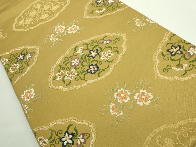 平和屋本店■最高級 龍村平蔵製 太鼓柄 本袋帯 巣中繍花文 金糸 逸品 DZAB1527kh5