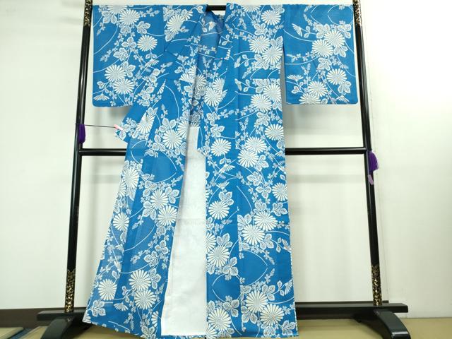 平和屋本店∴極上 夏物 竺仙 綿絽 浴衣 菊 逸品 DZAB1562kh6