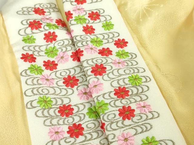 平和屋本店■極上 七五三 女の子 7歳 祝着 襦袢(無双仕立て・半衿刺繍)セット 友禅 作家物 金彩 三越扱い 逸品 DZAB1588kh5