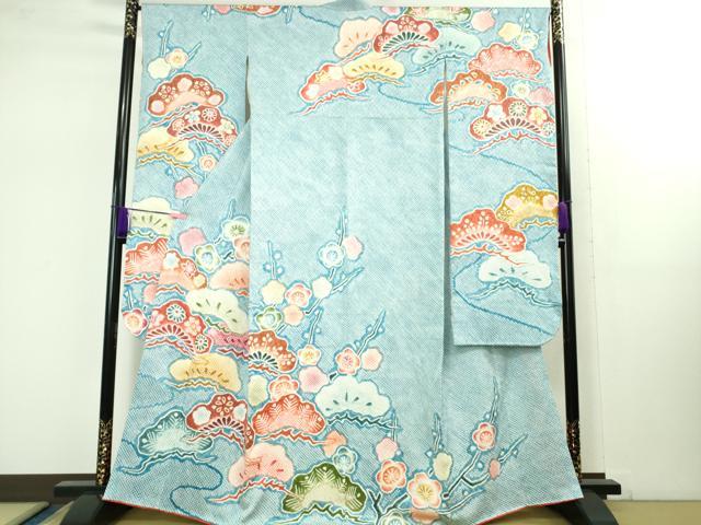 平和屋本店■極上 振袖 絞り 松竹梅 三越扱い 逸品 DZAB1620kh5
