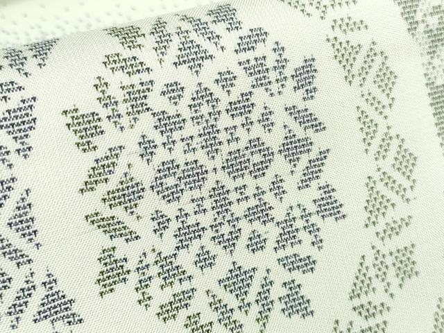 平和屋本店■極上 本場大島紬 白大島 9マルキ 正倉院文様 逸品 未使用 DZAB1659kh5