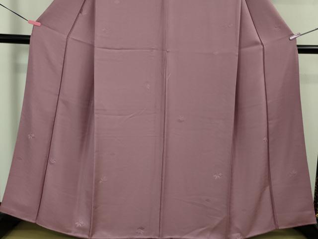 平和屋着物●極上 色無地 工字繋ぎ 南天草葉地紋 菖蒲色 逸品 DZAB1707kh5