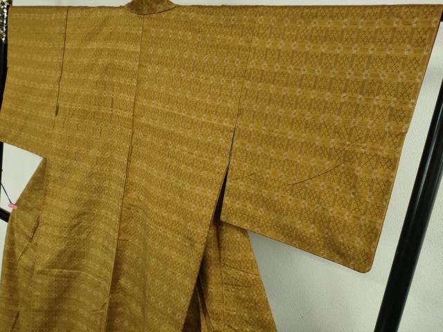 平和屋本店■極上 本場琉球 南風原花織 手織 紬 大城永光作 証紙付き 逸品 DZAB1722kh5
