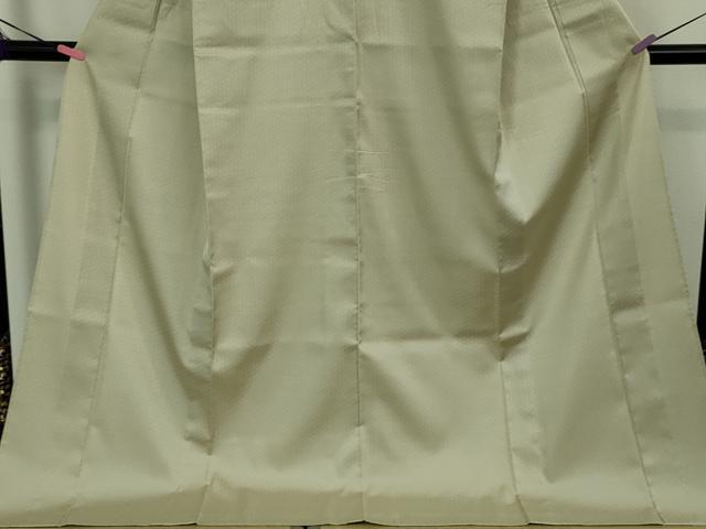 平和屋着物▽極上 お召 単衣 網目文 練色地 ロング丈 逸品 DZAB1743kh6