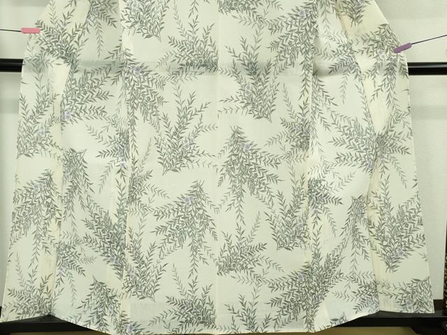 平和屋着物■極上 夏物 紗紬 草花文 象牙色地 逸品 DZAB1750kh5