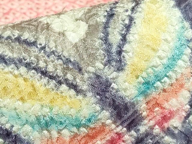 平和屋着物●極上 名門 藤娘きぬたや・総絞り 九寸名古屋帯 舞蝶文 逸品 DZAB1758kh6