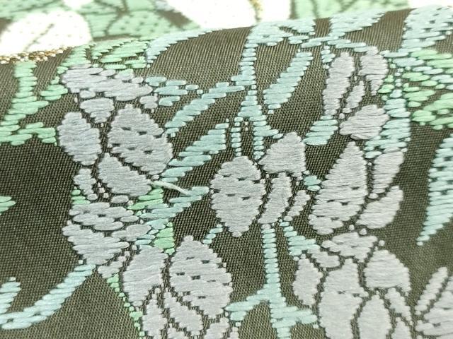 平和屋着物●極上 山口美術織物 皇室 伊勢神宮御用 西陣織 ワンタッチつけ帯 唐織 枝花文 金糸 逸品 DZAB1767kh6