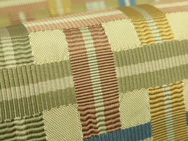 平和屋本店●極上 伝統工芸士 曽根武勇 全通柄袋帯 吉野間道 逸品 DZAB1775kh6