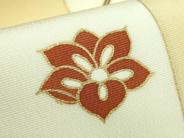 平和屋着物●極上 九寸名古屋帯 花菱文 金彩 逸品 DZAB1778kh6