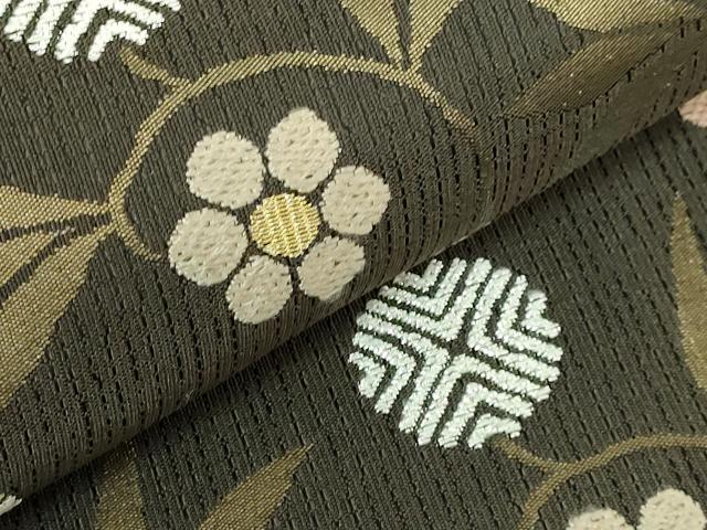 平和屋着物●極上 西陣織 天平初年創始の京の老舗 洛陽織物 六通柄袋帯 唐織 笹蔓緞子 七宝花文 金銀糸 逸品 DZAB1779kh6