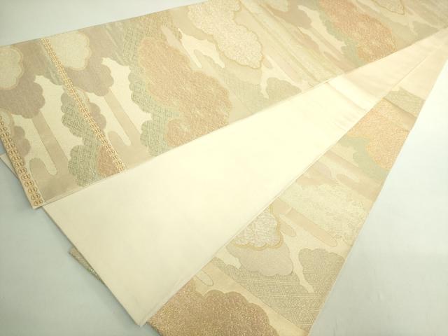 平和屋着物●極上 皇室献上作家 藤井寛 六通柄袋帯 雲重ね 金糸 逸品 DZAB1803kh6