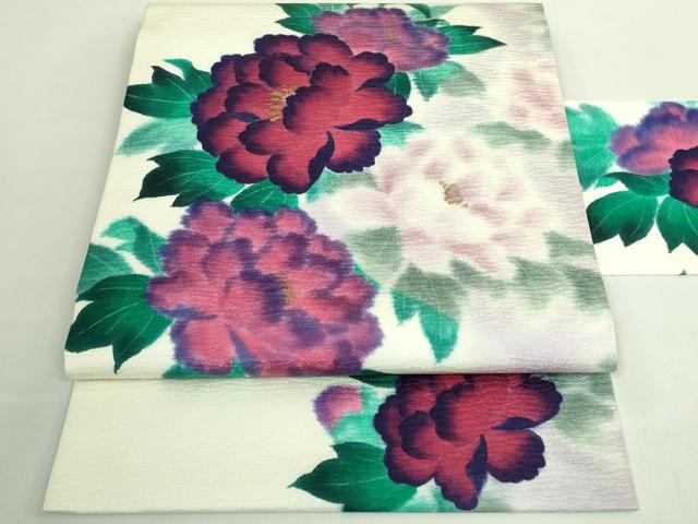 平和屋着物●極上 濡れ描き友禅作家 山田全 九寸名古屋帯 草花文 さが美扱い 逸品 DZAB1805kh6