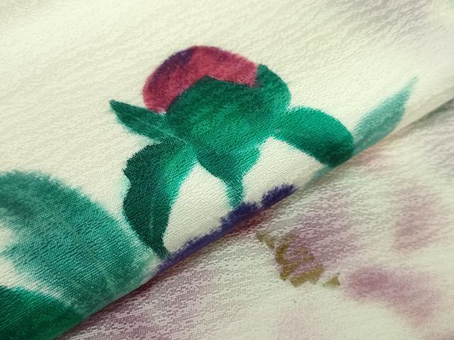 平和屋着物●極上 濡れ描き友禅作家 山田全 九寸名古屋帯 草花文 さが美扱い 逸品 DZAB1805kh6