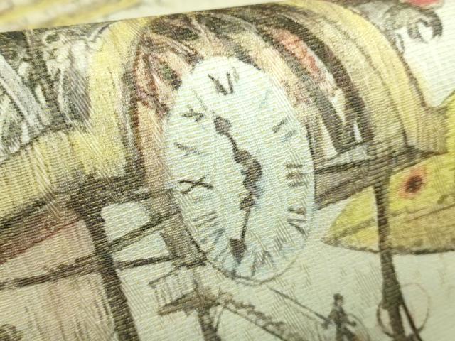 平和屋着物●極上 全通柄袋帯 アルベール・ロビダ 手描き 逸品 DZAB1833kh6