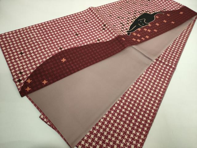 平和屋着物●極上 太鼓柄 京袋帯 wakka ワッカ 黒猫 逸品 DZAB1835kh6