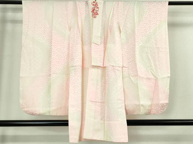 平和屋本店∵極上 女の子 十三参り 子供 祝着・襦袢(無双仕立て・半衿刺繍)・袋帯 3点セット 鴛鴦 暈し染め 金彩 逸品 DZAB1854kh6