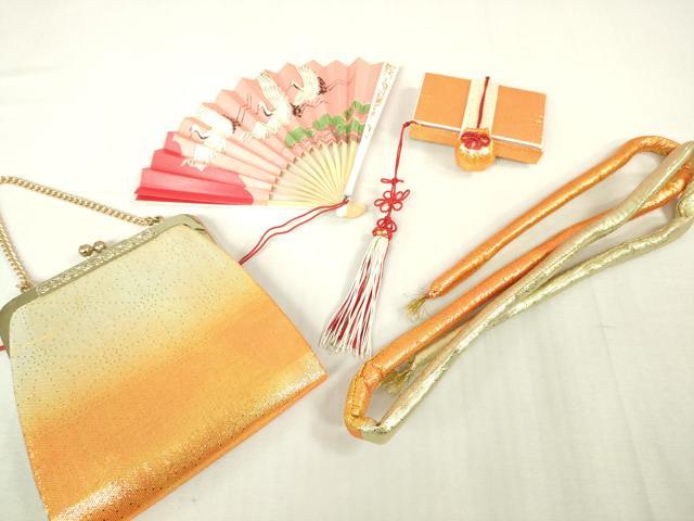 平和屋本店■極上 七五三 女の子 3歳 祝着・襦袢(半衿刺繍)・袋帯・小物セット 飛鶴松花文 鬼しぼ縮緬 逸品 DZAB1856kh5
