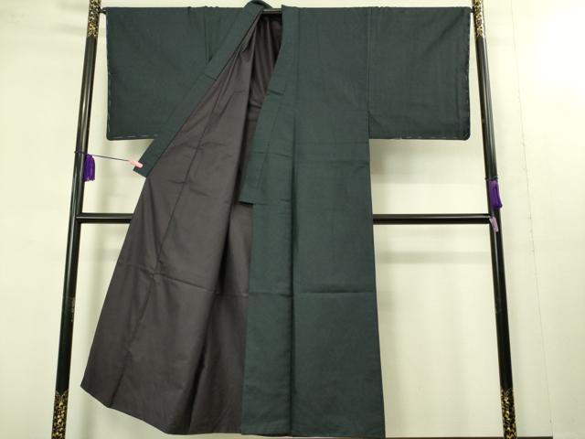 平和屋着物●極上 男性 お召 アンサンブル キングサイズ 100亀甲 羽裏・龍 逸品 未使用 DZAB1882kh6