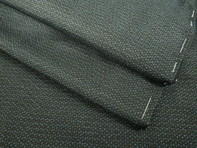 平和屋着物●極上 男性 お召 アンサンブル キングサイズ 100亀甲 羽裏・龍 逸品 未使用 DZAB1882kh6