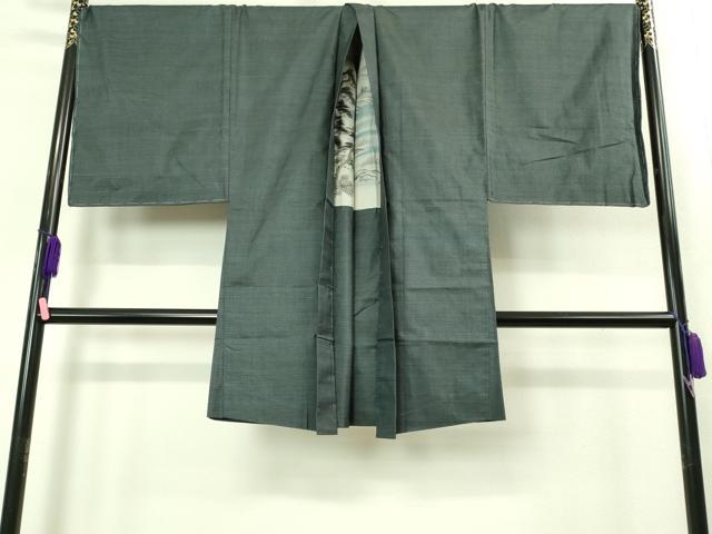 平和屋着物■極上 男性 本場大島紬 アンサンブル キングサイズ 長襦袢(袷)・長羽織セット 100亀甲 総詰め 逸品 未使用 DZAB1887kh6