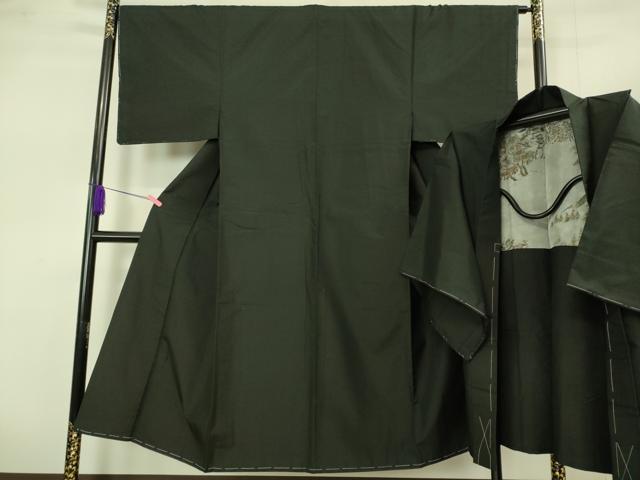 平和屋着物●極上　男性　紬　アンサンブル　色無地　濃い蝉色　逸品　未使用　DZAB1890kh6 平和屋着物○極上 男性 紬 アンサンブル 色無地 濃い蝉色 逸品 未使用
