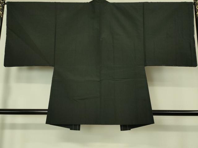 平和屋着物●極上 男性 紬 アンサンブル 色無地 濃い蝉色 逸品 未使用 DZAB1890kh6