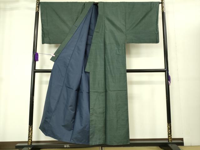 平和屋着物■極上 男性 本場大島紬 アンサンブル 長羽織 羽裏・風神雷神 逸品 DZAB1896kh6