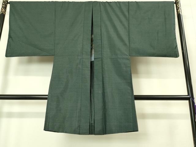 平和屋着物■極上 男性 本場大島紬 アンサンブル 長羽織 羽裏・風神雷神 逸品 DZAB1896kh6