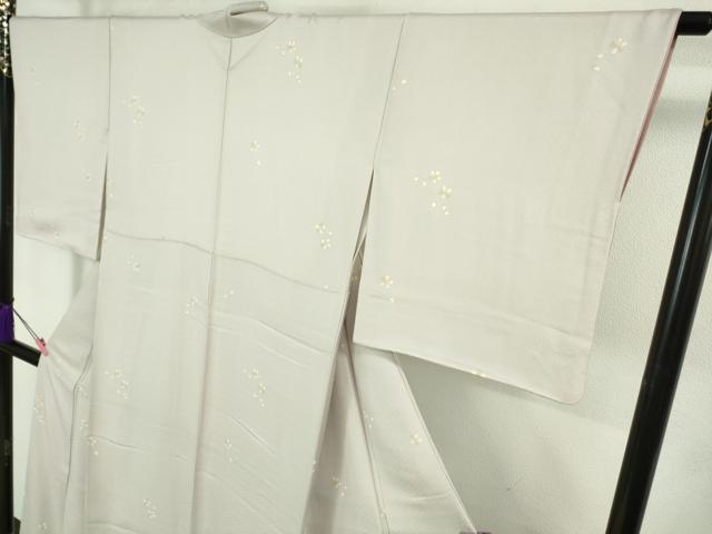 平和屋着物●極上 小紋 舞桜 淡藤色地 金彩 染の近江謹製 逸品 DZAB1920kh6