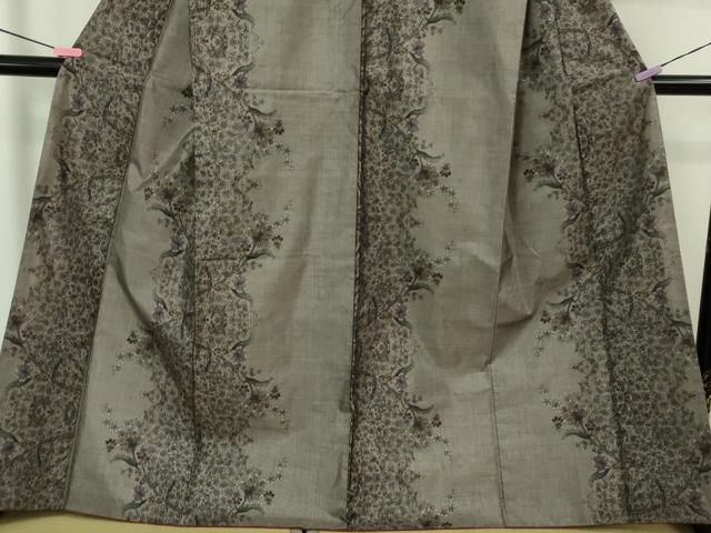 平和屋着物●極上 本場大島紬 9マルキ 草花間道 逸品 DZAB1928kh6