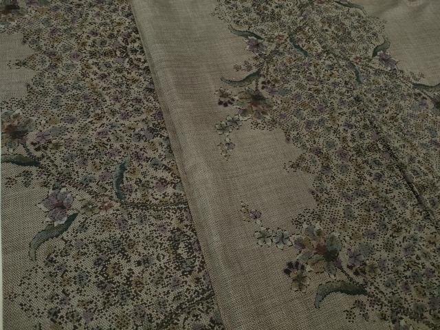 平和屋着物●極上 本場大島紬 9マルキ 草花間道 逸品 DZAB1928kh6